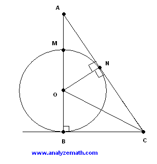Triangle and Tangent Circle - solution