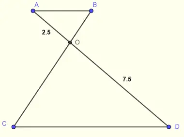 intercept theorem area of a triangle problem 4