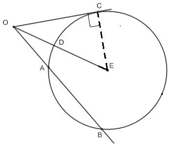 intersecting secant tangent theorem solution to question 3