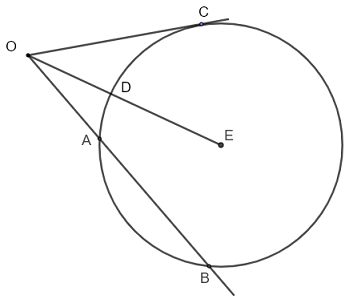 intersecting secant tangent theorem question 3