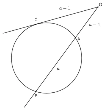 intersecting secant tangent theorem question 2