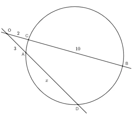 intersecting secant theorem question 1