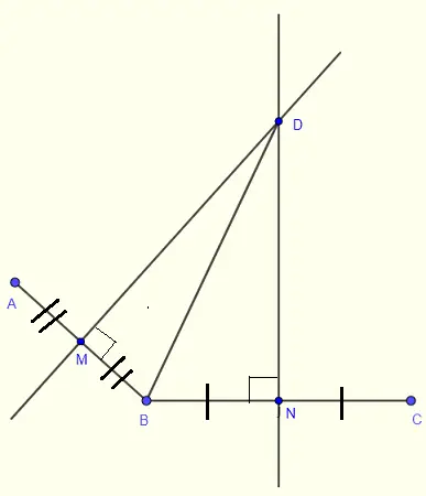 perpedicular bisector - problem 2 solution