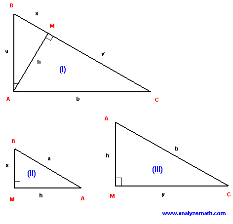 similar right triangles problem 5