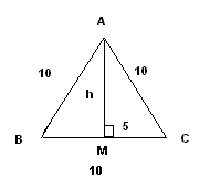 triangle inscribed in square