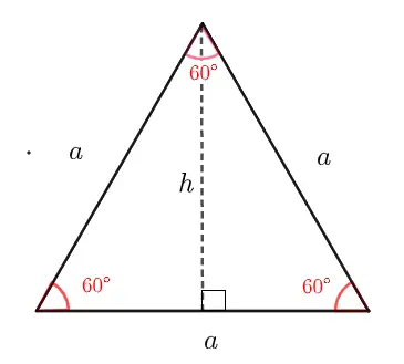 equilateral triangle of side a
