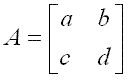 2 by 2 matrix A.
