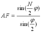 formula for array factor
