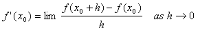 definition of derivative