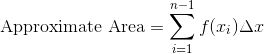 approximate formula for area under curve