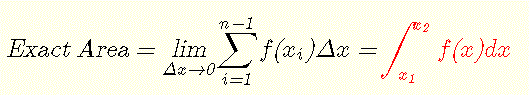 Area Formula as an Integral