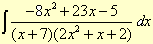 integral for exercise 2