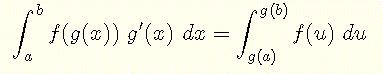 Integral by Substitution Formula