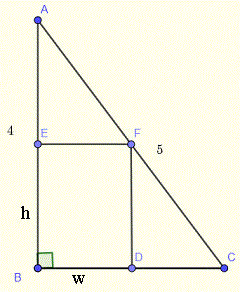 rectangle inscribed in right triangle