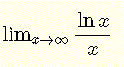 Find Limit of ln(x)/x 