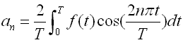 Formula for coefficients an.