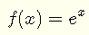 Natural Exponential function e^x