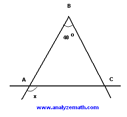 Isosceles triangle angle problem