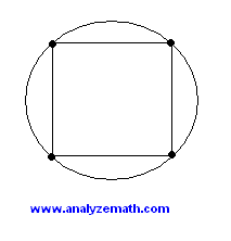 Circle and square geometry problem