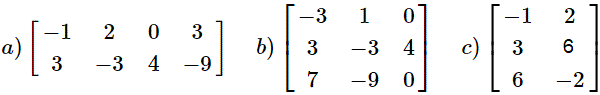 Examples of matrices