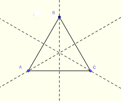 Lines of Symmetery of an Equilateral Triangle