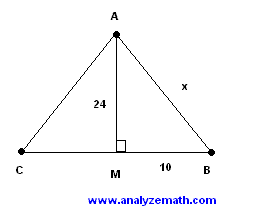Solución triángulos problema 9