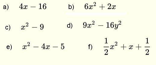 Factor Expressions