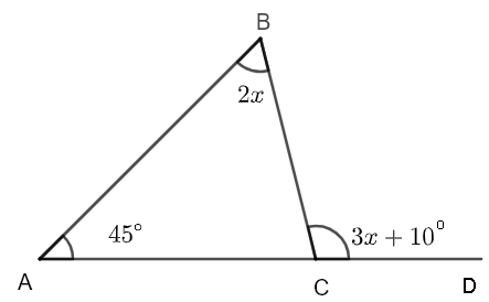 triangles and a stright angle