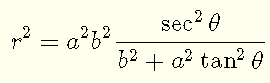 Equation of Ellipse in Polar Form