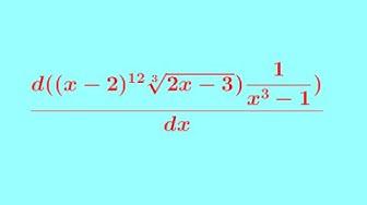 'Video thumbnail for what is logarithmic differentiation? Derivative of a Function - part 7'