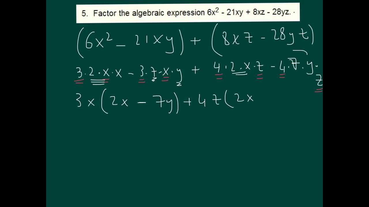 'Video thumbnail for Factoring Expressions'