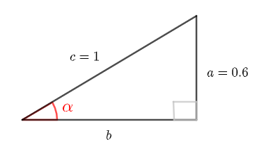 Right Triangle with Known Sine of An Angle