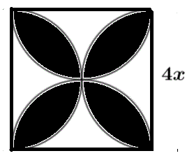 Intersection of four semi circles
