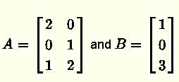 Matrices A and B