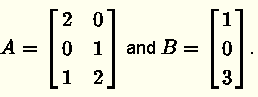 Matrices A and B