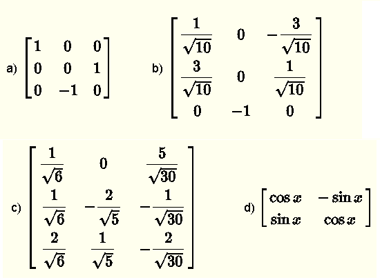 Orthogonal Matrices