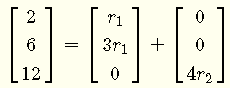 Linear Combination of Vectors